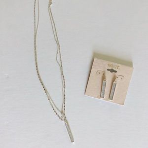 NWT Earrings and Necklace Set, Cubic Zirconia